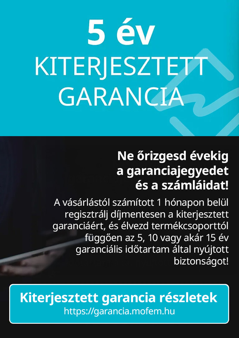 5 év kiterjesztett garancia